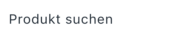 Suchfeld in der App